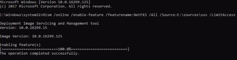 функция dism enable netfx3